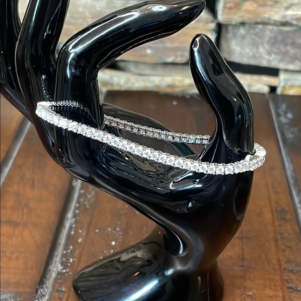 Moissanite 925 Sterling Silver Eternity Bracelet